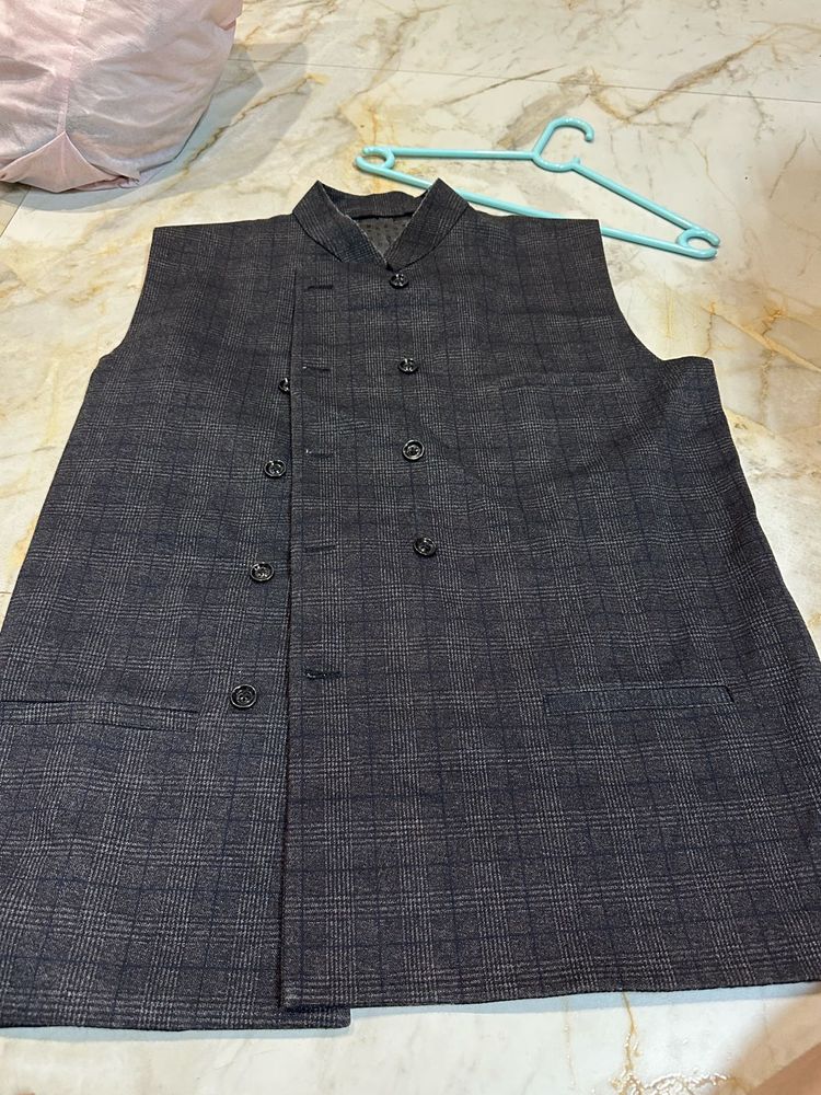 Men's Checked Nehru Jacket