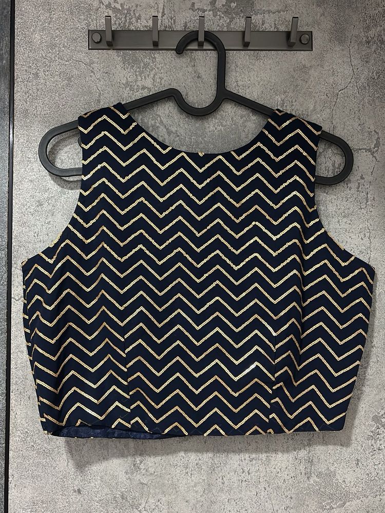 Indya Navy Blue Glam Blouse 🦋