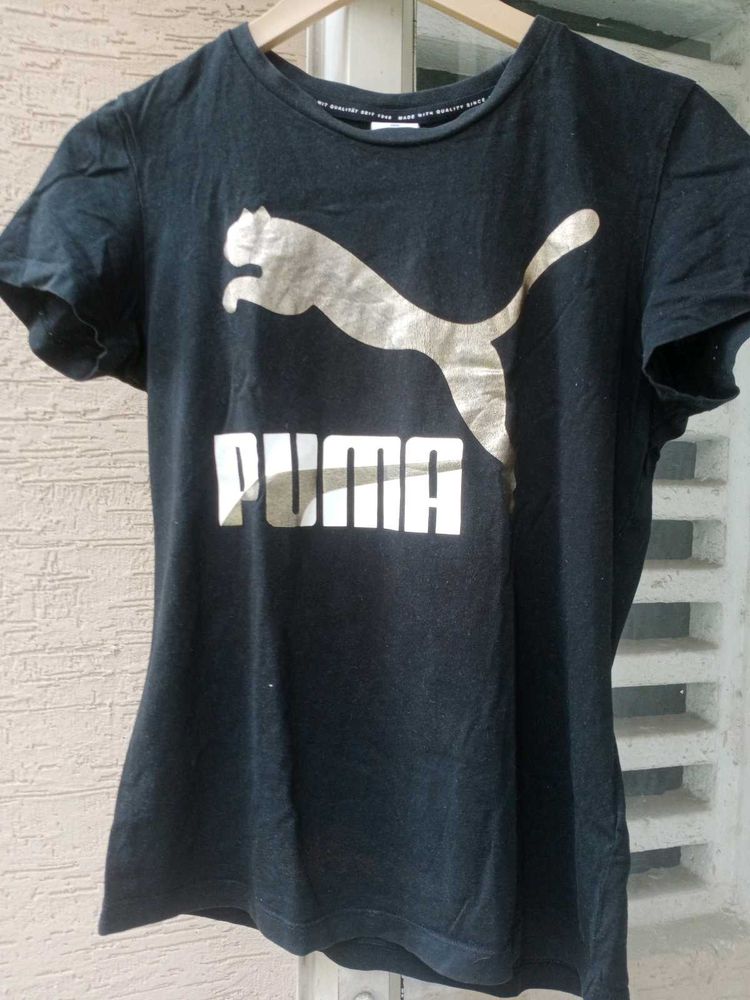 Puma Black &amp; Gold Logo T-Shirt