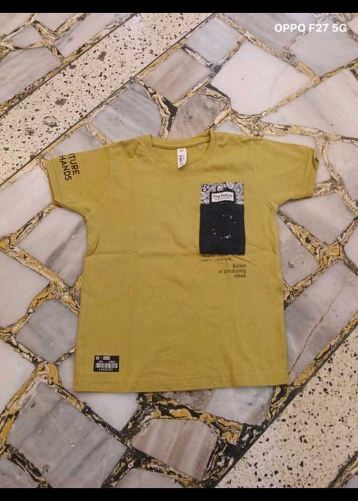 39. Yellow Graphic Print T-Shirt