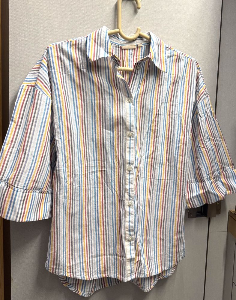 Colorful Striped Button-Up Shirt