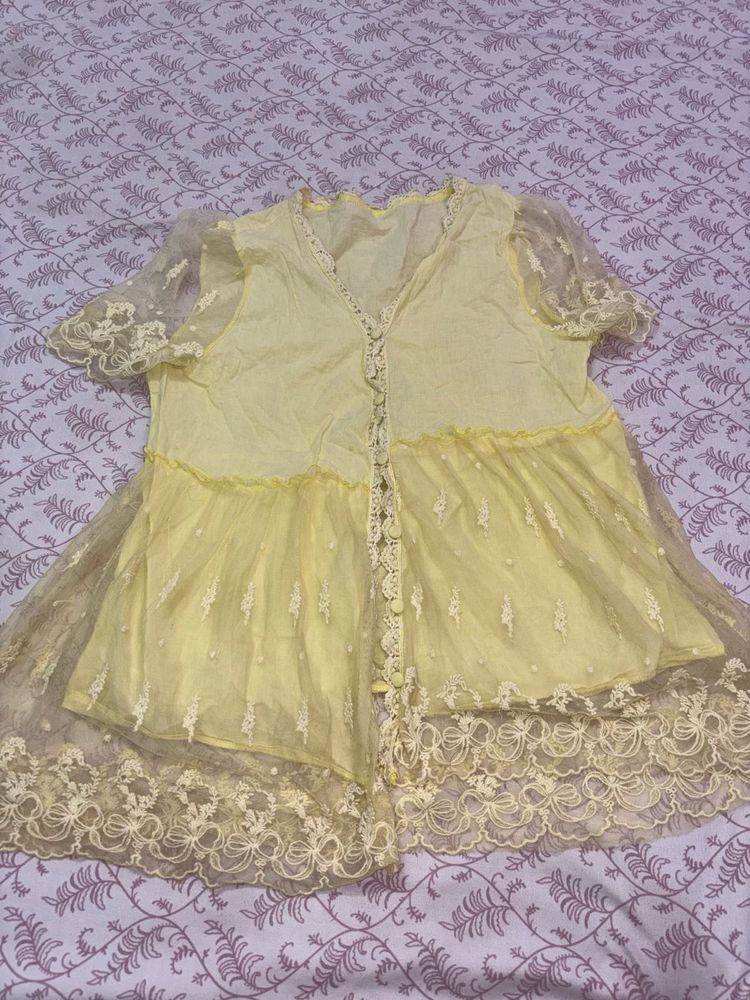 Elegant Yellow korean top 💛