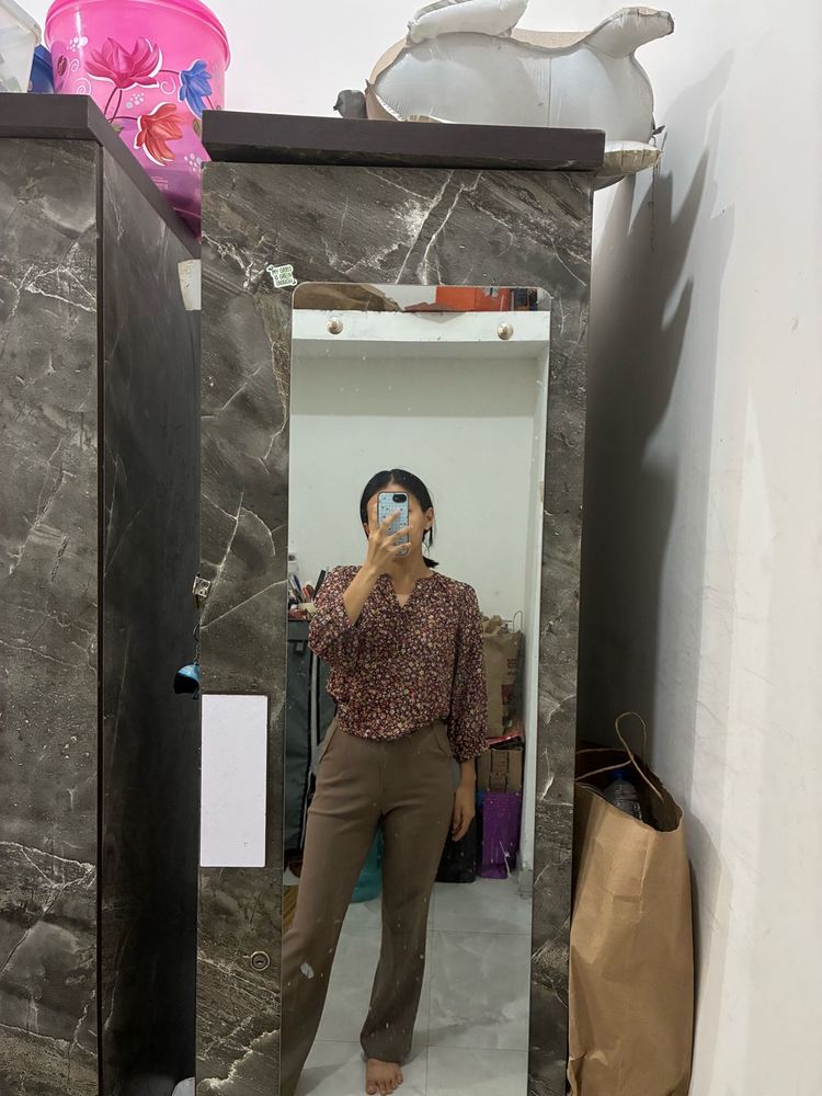 Floral Print Long Sleeve Top