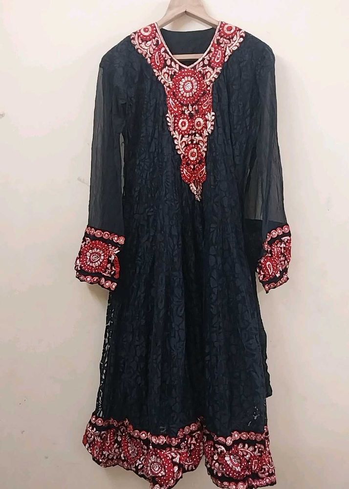 Embroidered long frock
