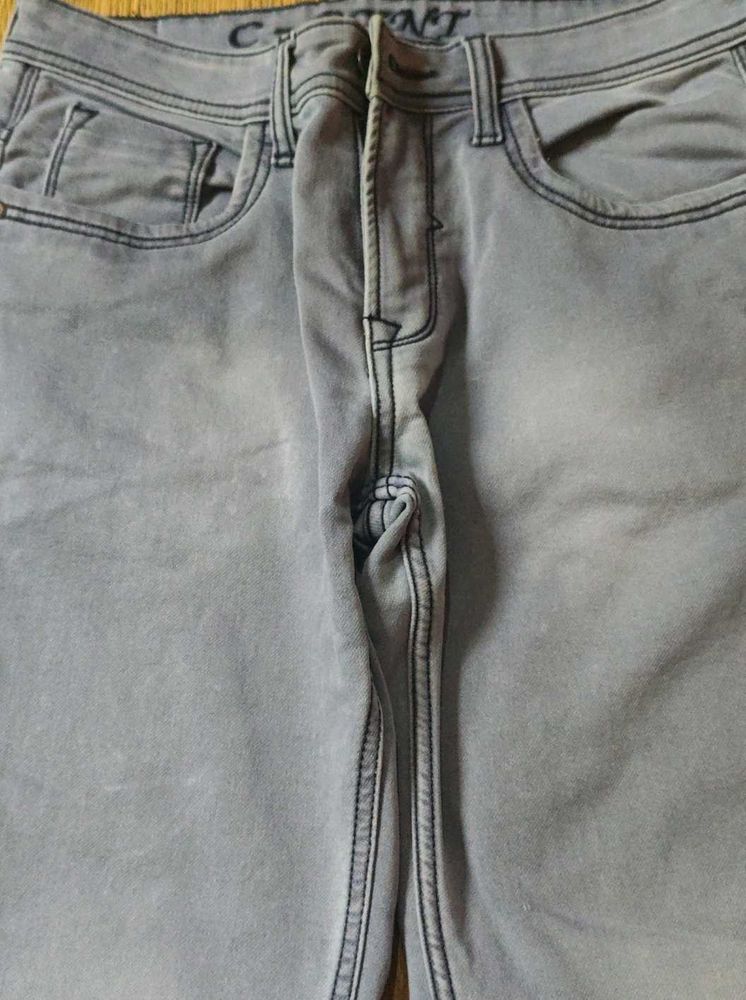 Stylish Grey Washed Jeans