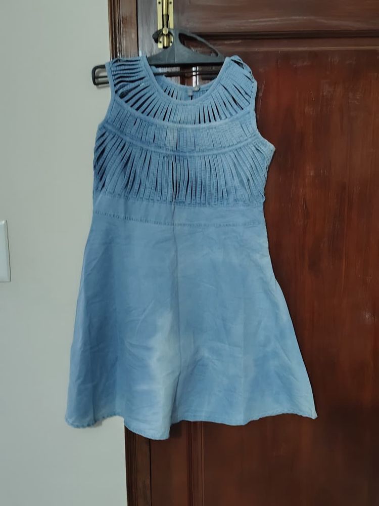 shaded blue denim dress new with tags