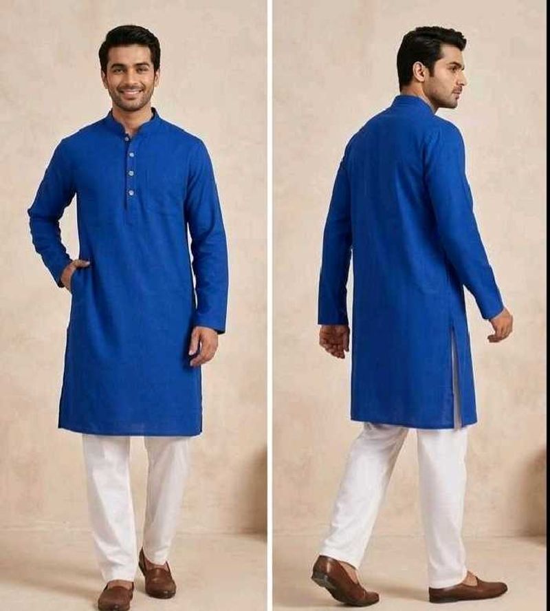 Elegant Royal Blue Kurta Set for Men