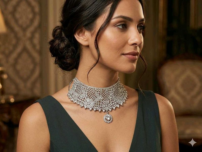Elegant Diamond Choker Necklace