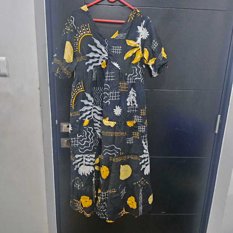 Unique Abstract Print Dress