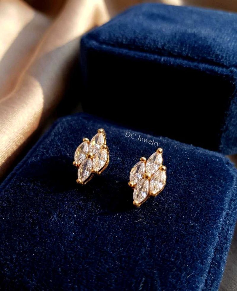 Elegant Marquise Stud Earrings