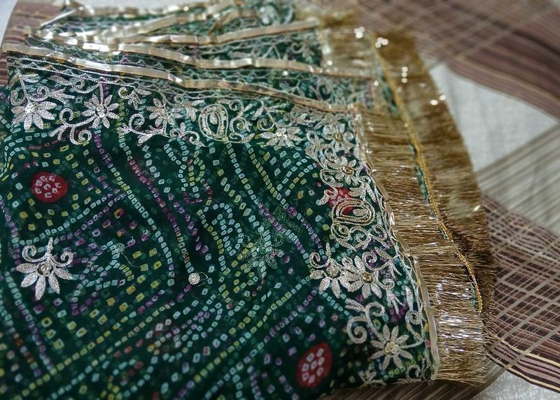 Green chunri for rajputi dress