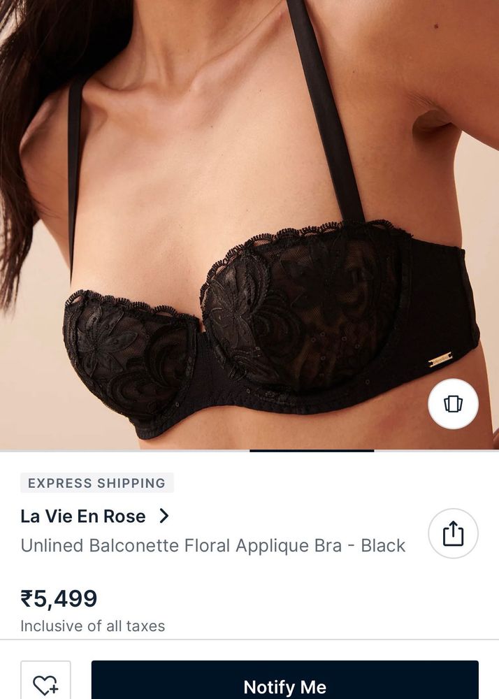 La Vie En Rose Floral Bra