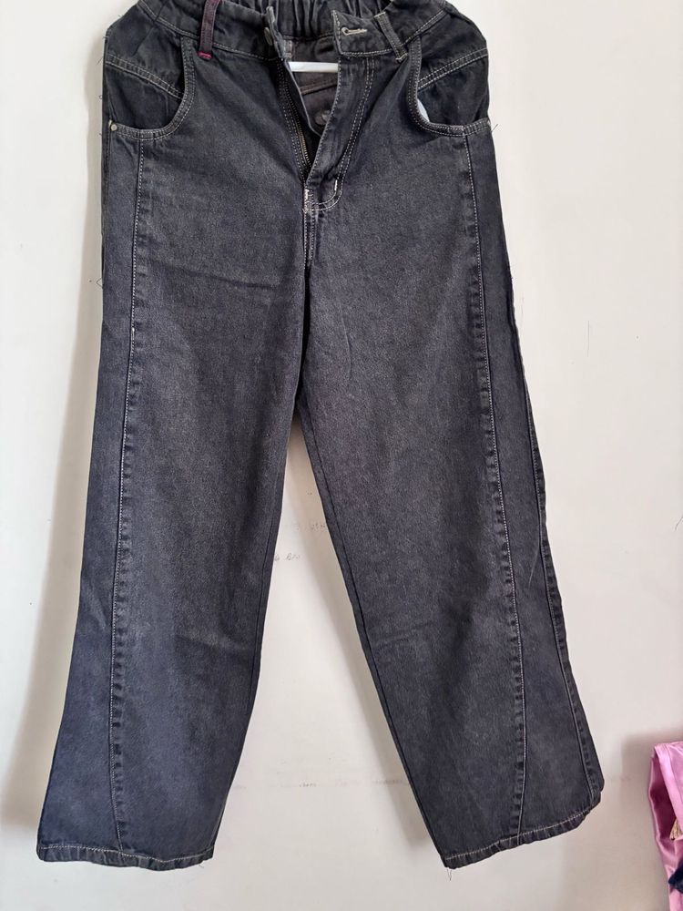 Stylish Grey Washed Jeans