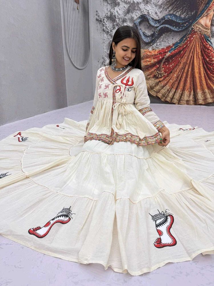 Unique White Lehenga Choli Set