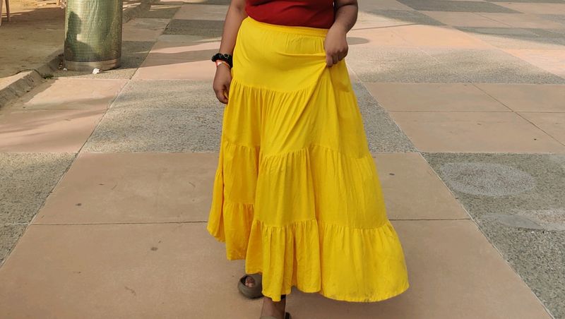 Yellow Maxi Skirt