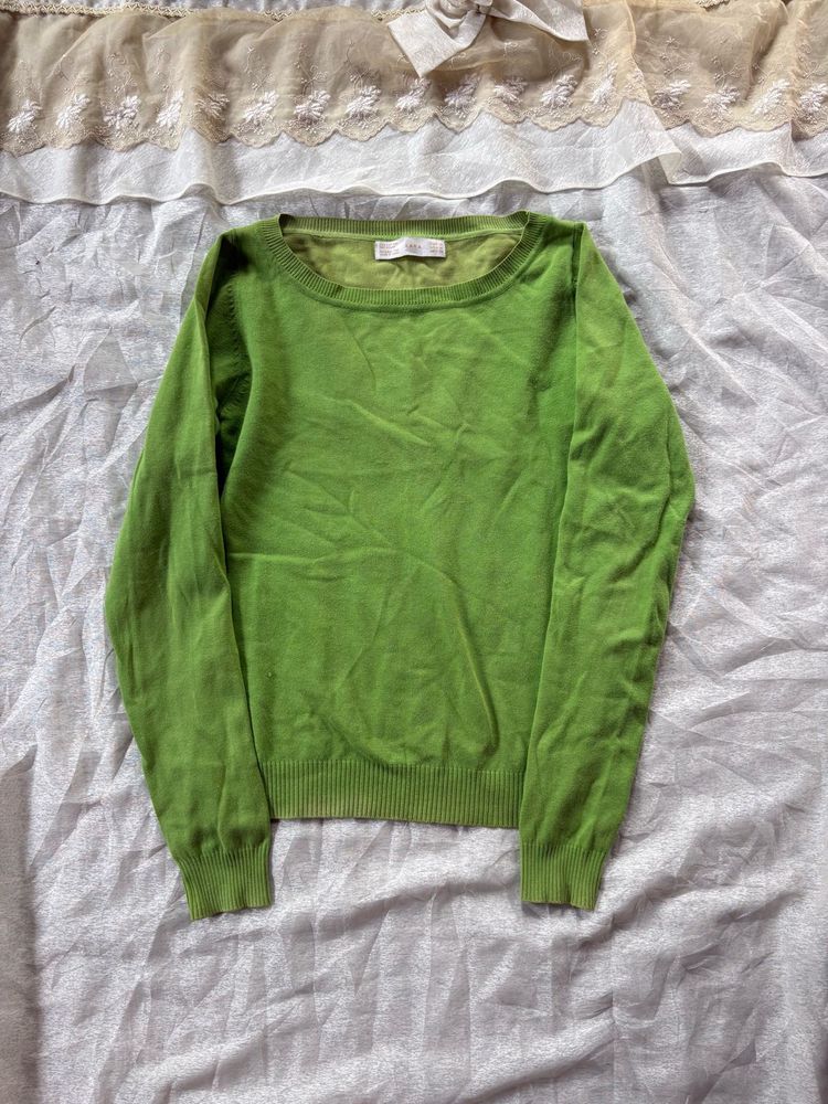 Lime Green Long Sleeve Sweater
