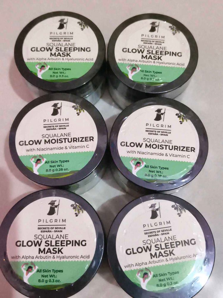 Pilgrim Squalane Glow Sleeping Mask &amp; Moisturizer