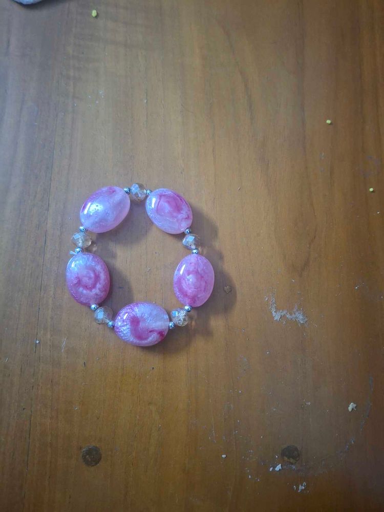 Chic Pink Beaded Bracelet