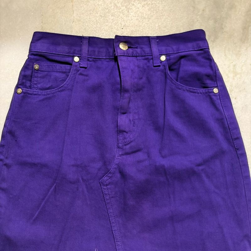 Vibrant Purple Denim Mini Skirt