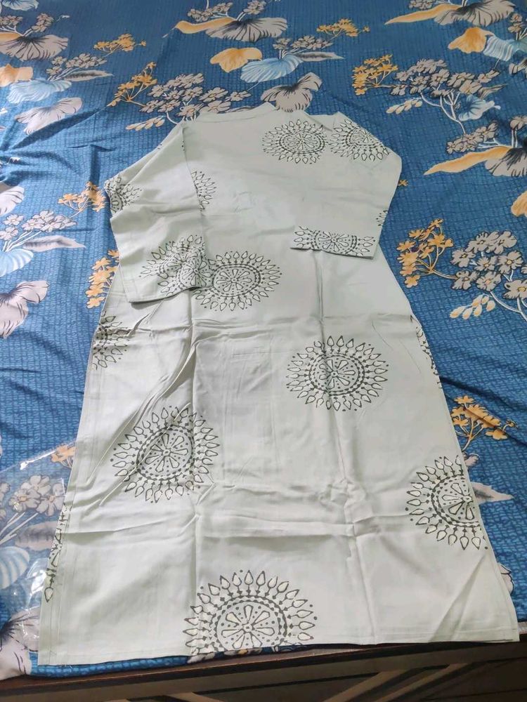 Elegant Purple Printed Kurta Set