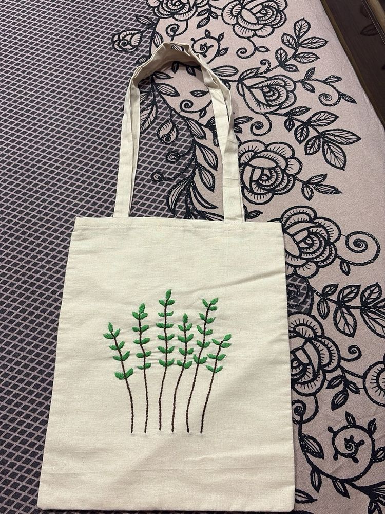Embroidered Tote Bag