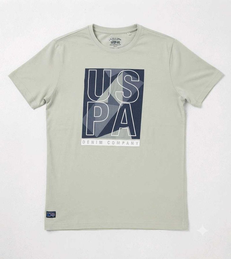 U.S. Polo Graphic Print Men's Crew Neck T-Shirt
