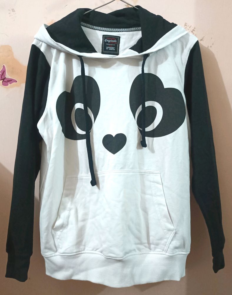 ✅ KOOK N KEECH White &amp; Black Panda Sweatshirt For Women || Large Size🔥