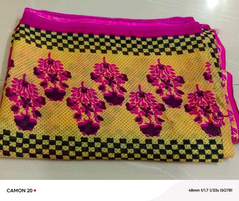 Beautiful Yellow &amp; Pink Saree