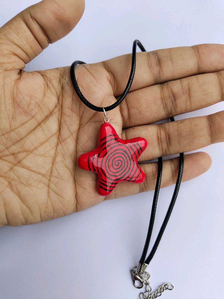 Grunge Y2k Swirl Chunky Star Necklace