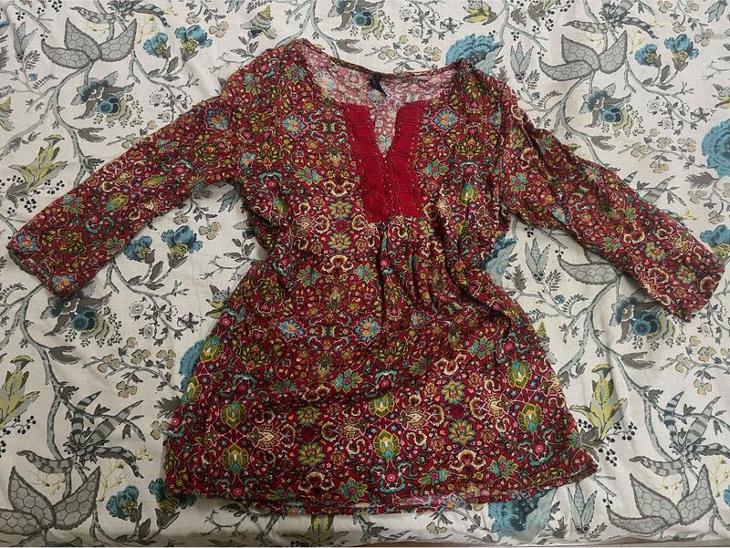 Boho Print Kurta Top