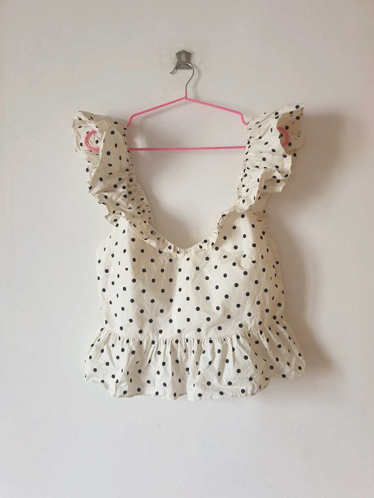 ‼️Price Drop‼️H&amp;m Polka Dot Backless Top