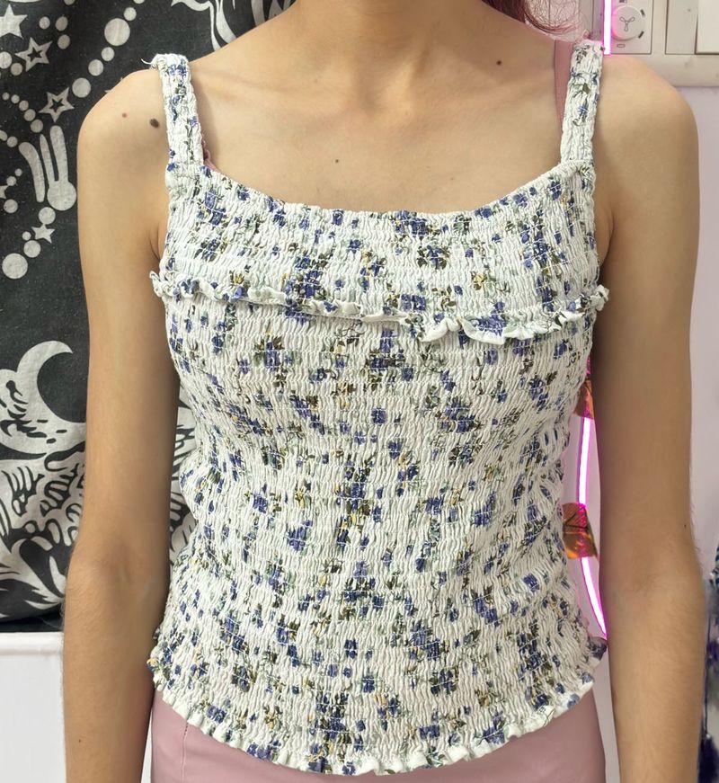 Floral Smocked Camisole Top