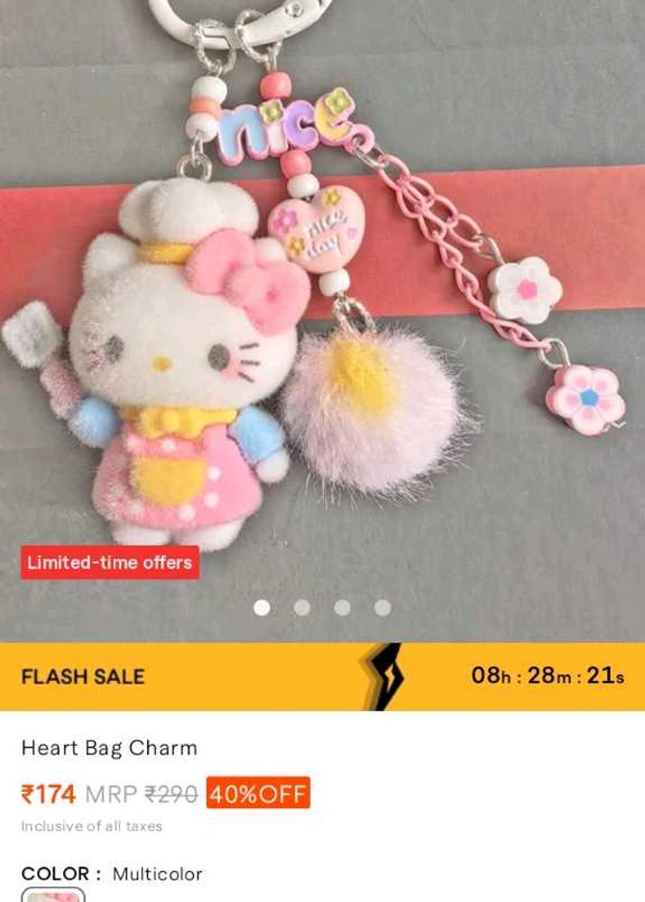 Cute Hello Kitty Bag Charm