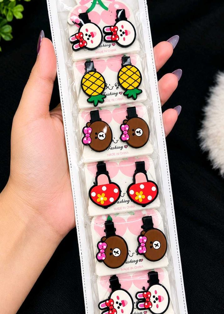 Cute Cartoon Hair Clips Set