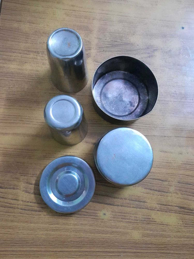 Multiple stainless steel utensils