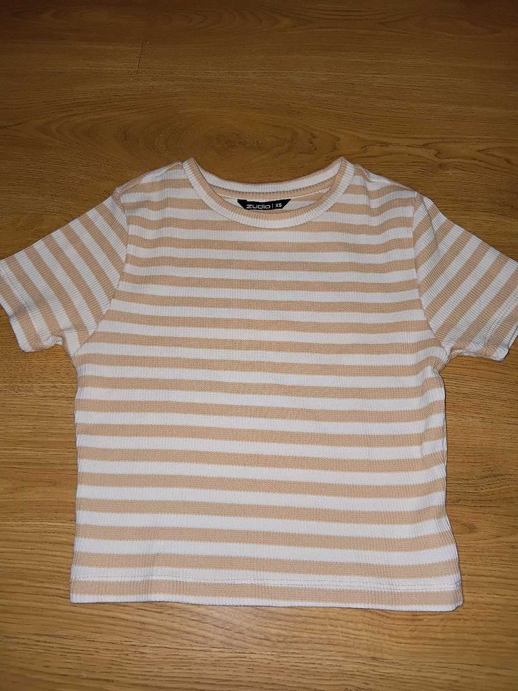 Striped Cropped T-Shirt