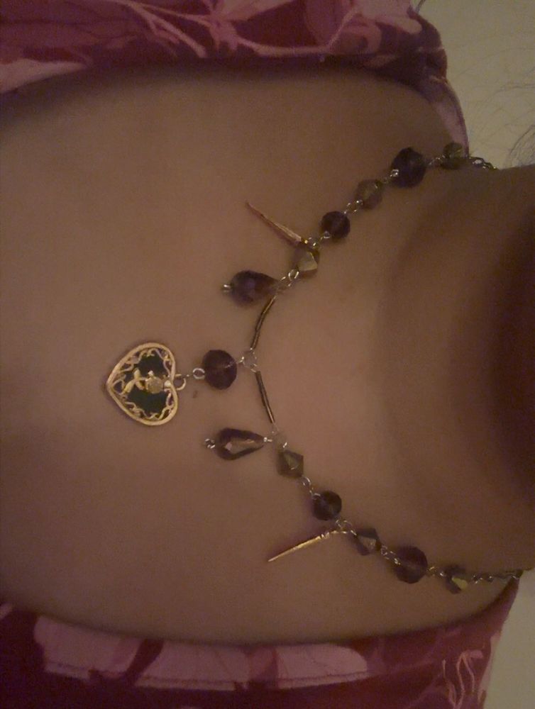 Heart Pendant Beaded Necklace
