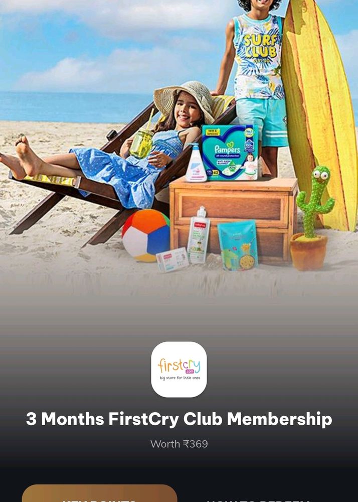 Tickets & Vouchers | 3 Month Firstcry Membership | Freeup