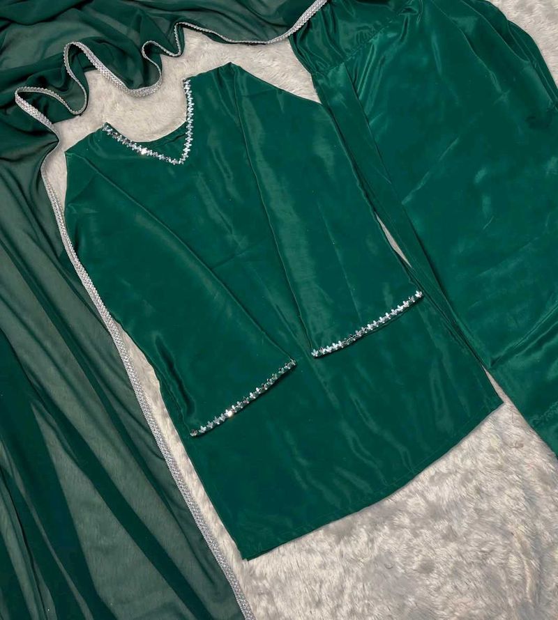 green colour very beautiful dress