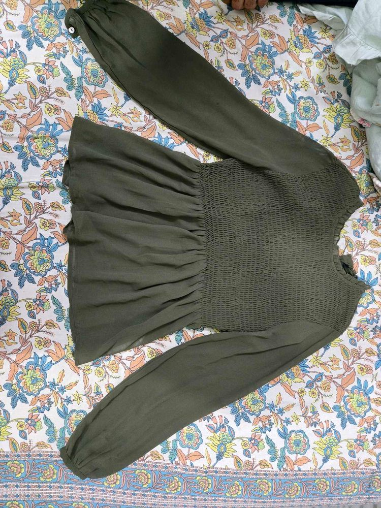Chic Smocked Peplum Top