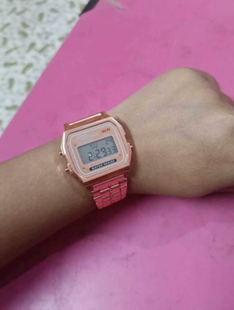 Rose Gold Casio Watch