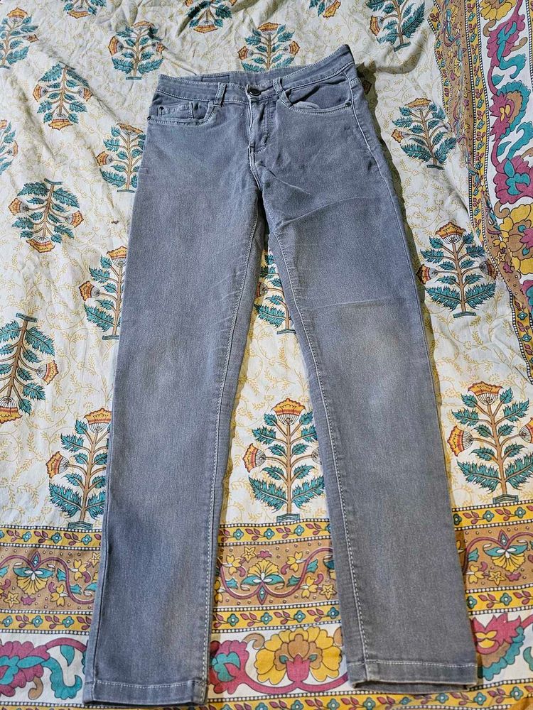 Classic Grey Denim Jeans