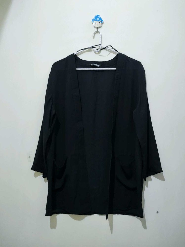 Select Elegant Black Coverup Shrug Cardigan