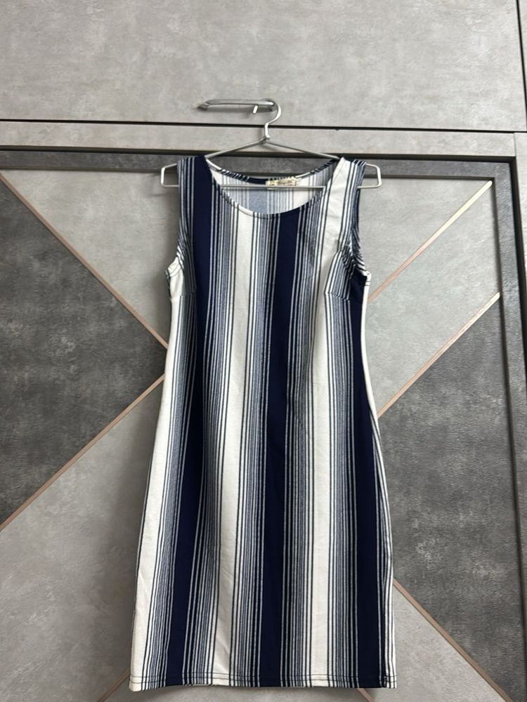 Classic Striped Sleeveless Dress