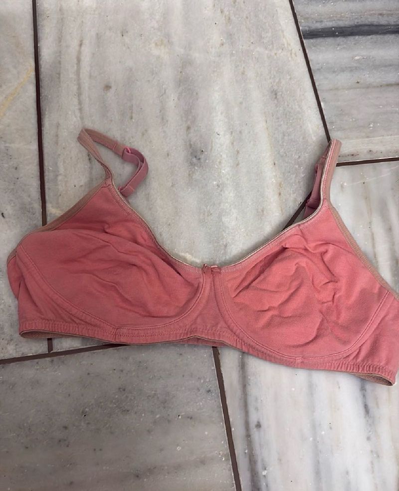 Pink Cotton Everyday Bra
