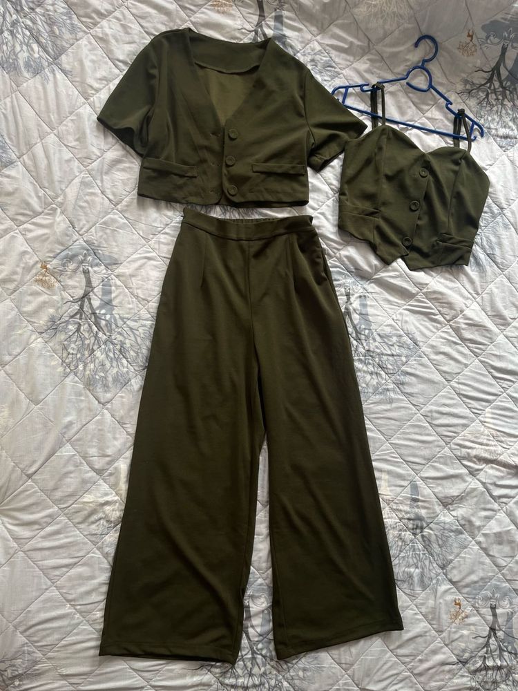 Brand New Olive Green 3-Piece Co-ord Set