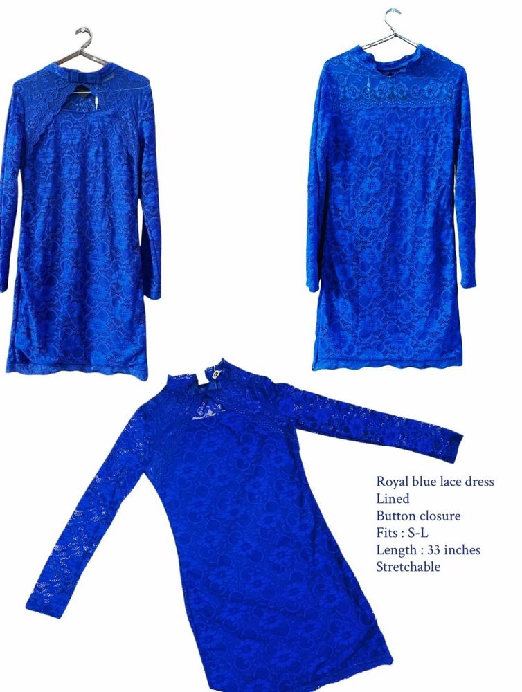 Royal Blue Lace Dress