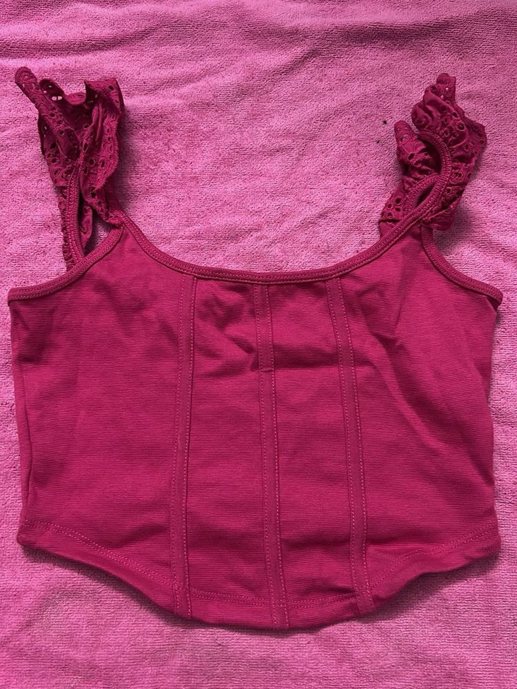 Fuchsia Corset Style Top
