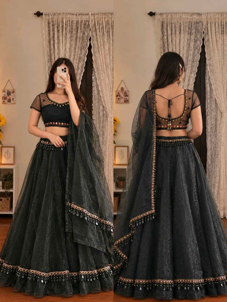 Elegant Black Lehenga Choli Set