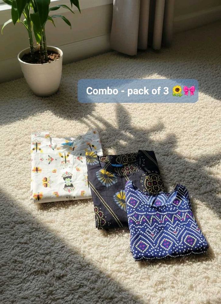 Combo Pack of 3 Kurtas